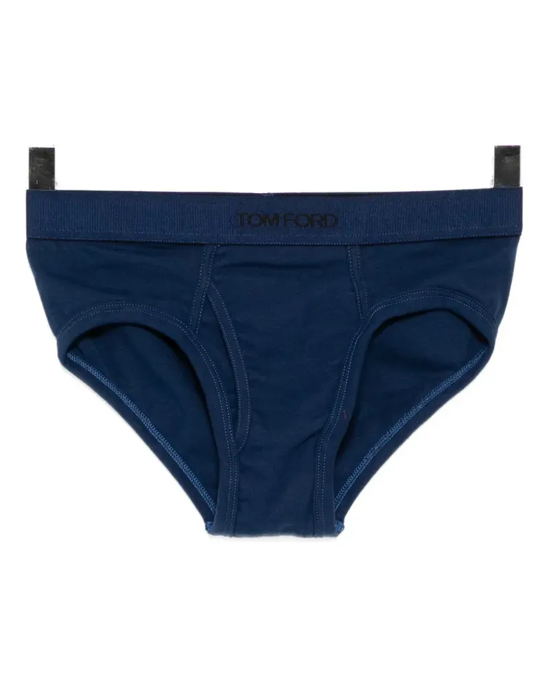 Tom Ford logo-waistband jersey briefs - Blau Blau