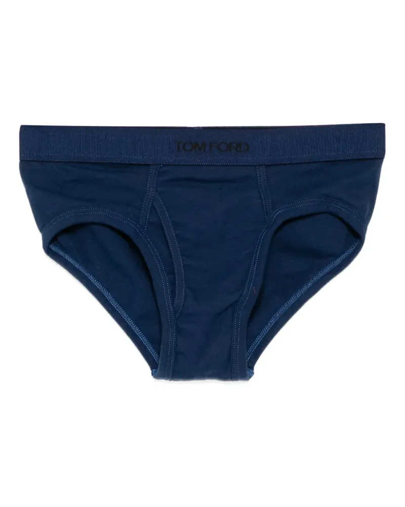 Tom Ford logo-waistband jersey briefs - Blau Blau
