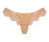 Tanga mit Spitzendetail - Nude