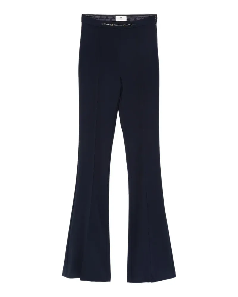 Elisabetta Franchi Ausgestellte Hose mit Gürtel - Blau Blau