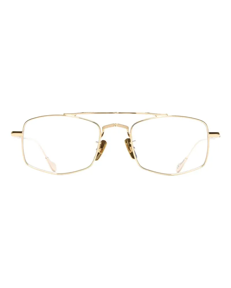 Cutler and Gross Brille mit geometrischem Gestell - Gold Gold