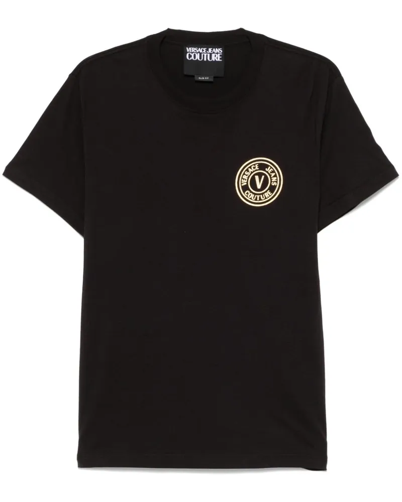 Versace Jeans T-Shirt mit Logo-Print - Schwarz Schwarz