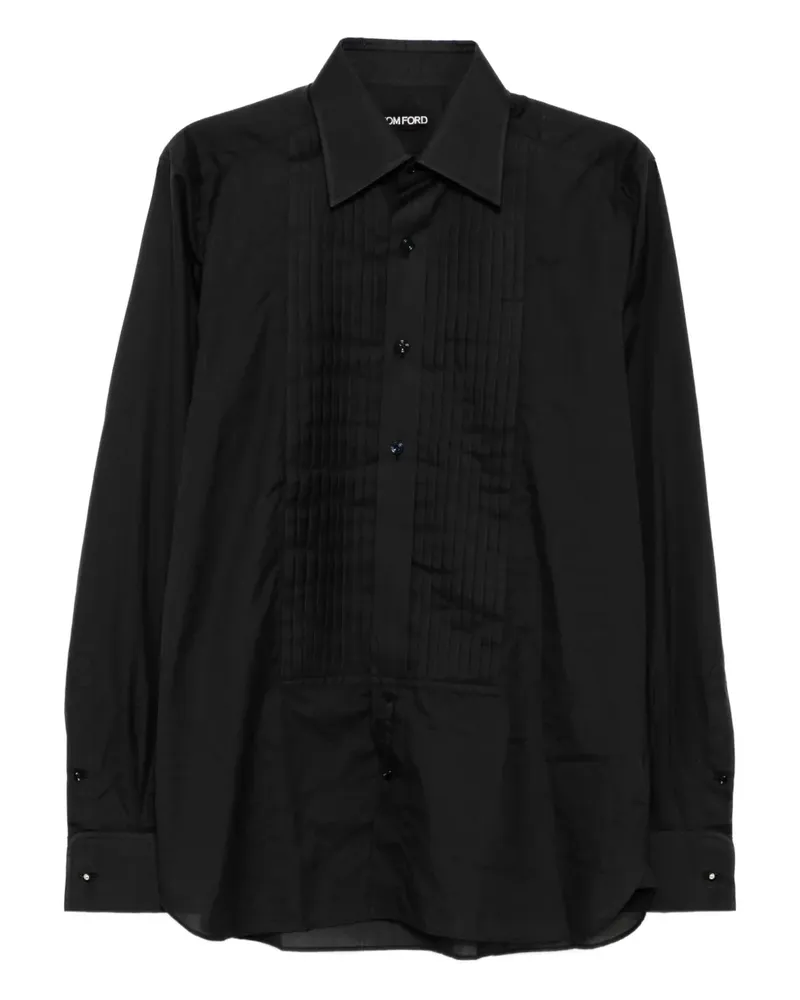 Tom Ford Hemd aus Cocktail-Voile - Schwarz Schwarz