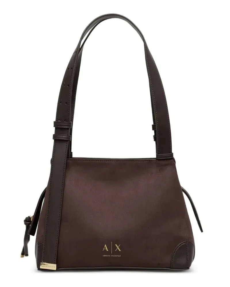 Armani Exchange Handtasche mit Logo-Print - Braun Braun