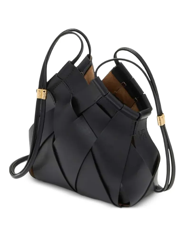 Ulla Johnson Gewebte Charlotte Umhängetasche - Schwarz Schwarz