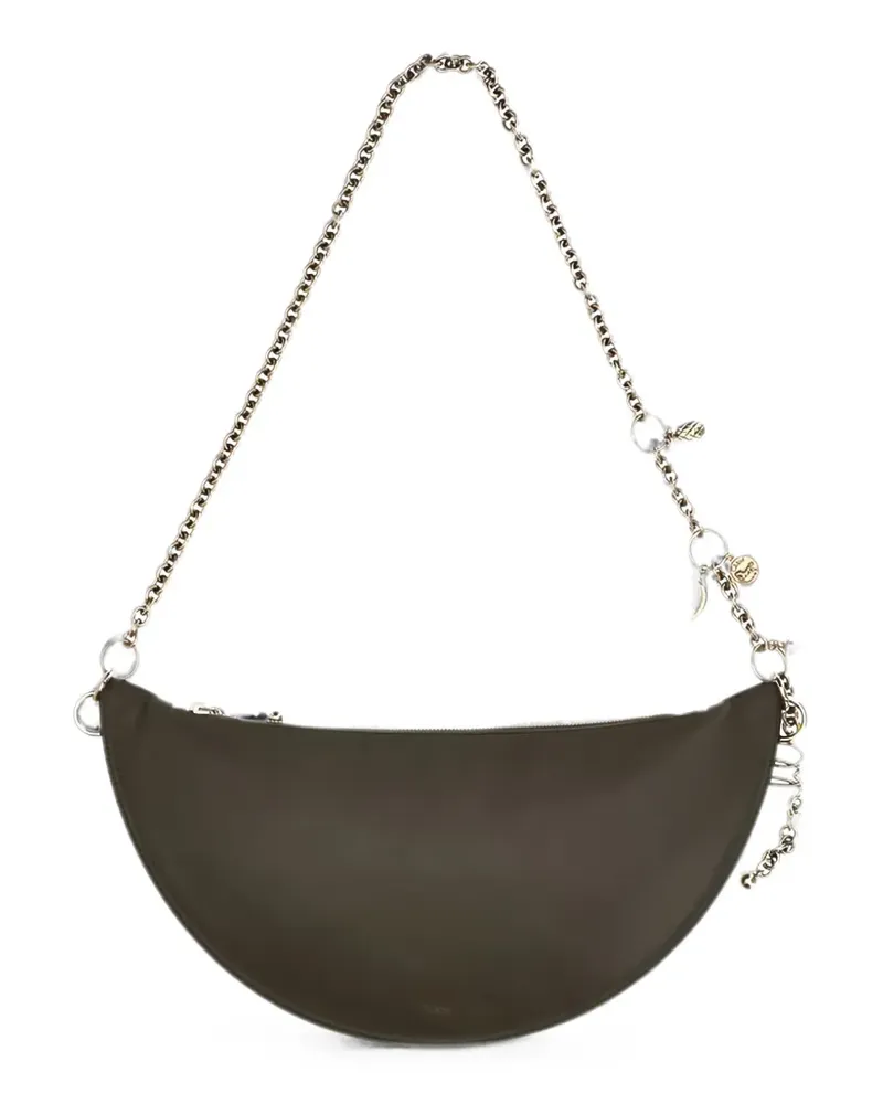 Chloé Crescent-förmige Schultertasche mit Anhänger - Grün Grün