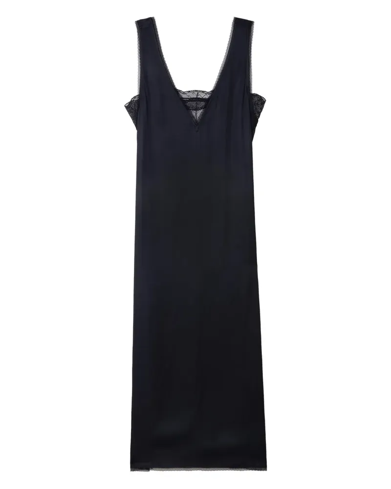 Zadig & Voltaire Midikleid aus Satin - Schwarz Schwarz