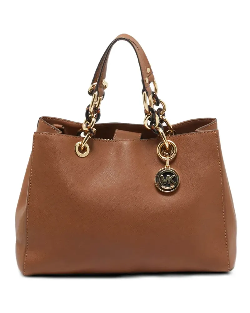 Michael Kors Mittelgroßer Cynthia Tote Bag mit Kettendetail - Braun Braun