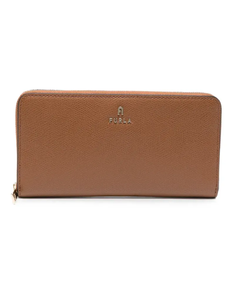 Furla Camelia logo-plaque leather wallet - Braun Braun