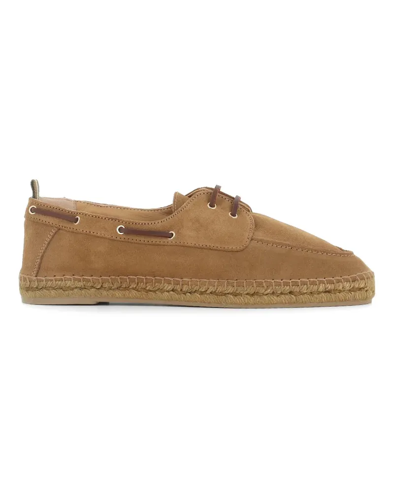 Castañer suede espadrille boat shoes - Nude Nude