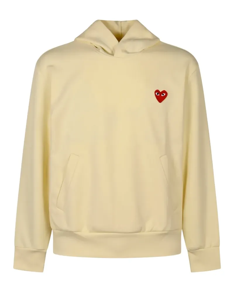 Comme des Garçons logo-patch hoodie - Gelb Gelb