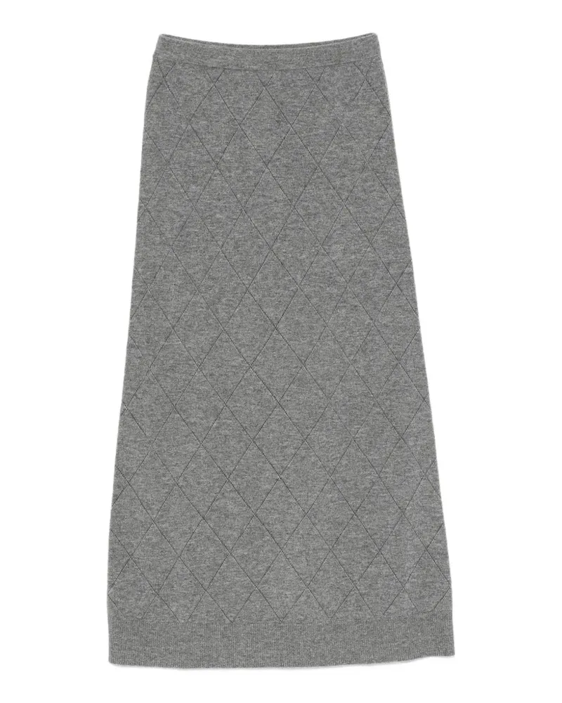 Sandro Klassischer High-Waist-Rock - Grau Grau