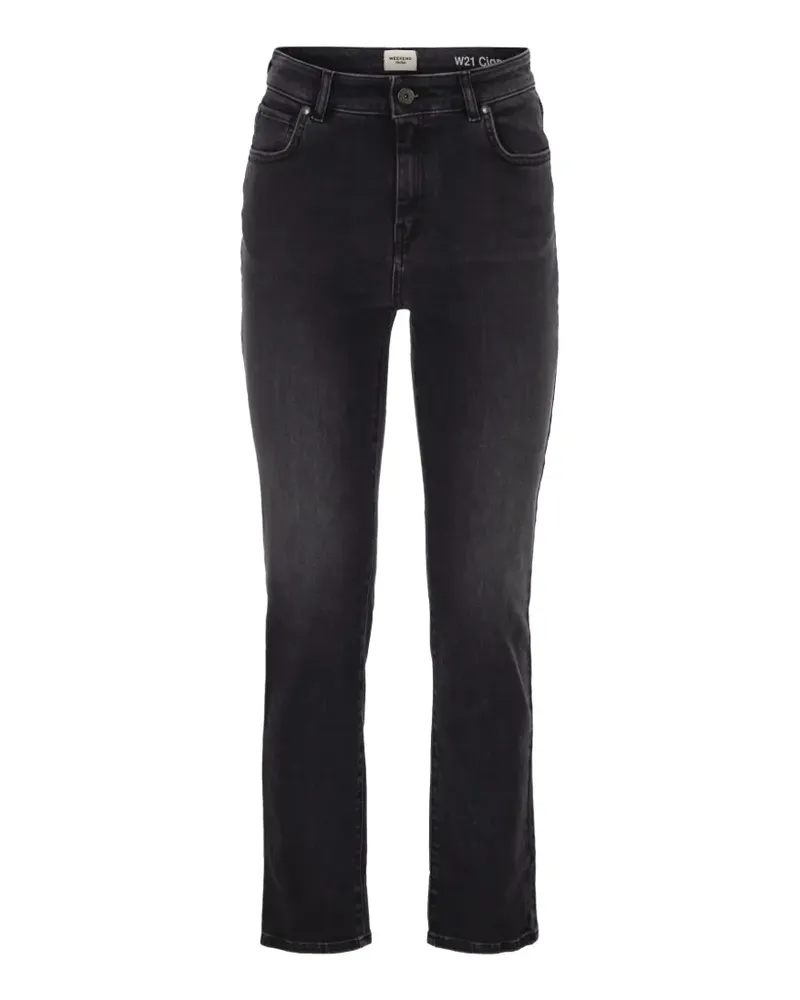 Max Mara Ausgeblichene Slim-Fit-Jeans - Schwarz Schwarz