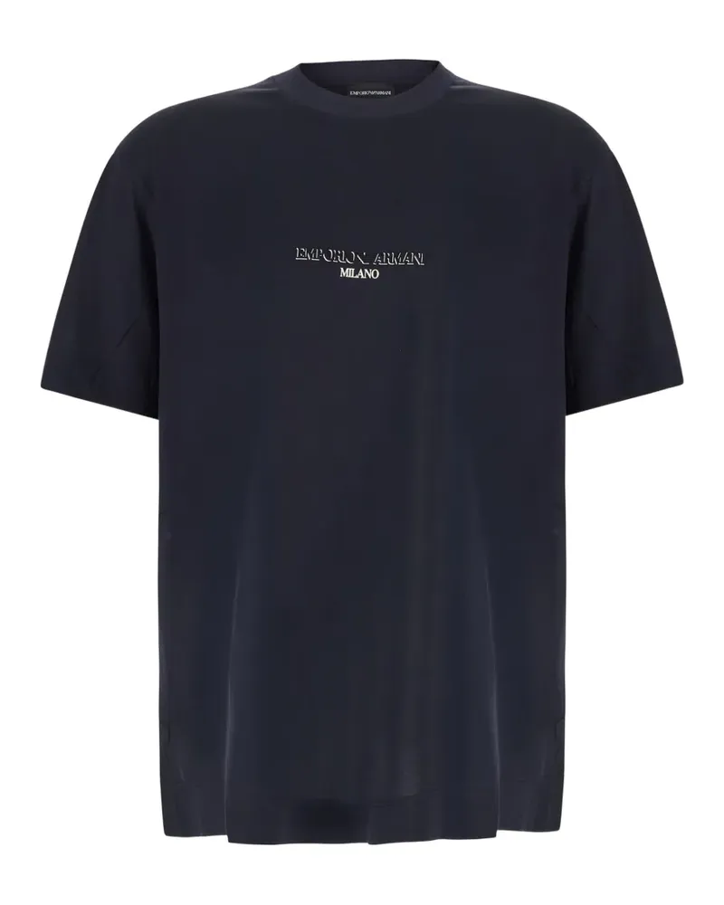 Emporio Armani logo-print T-shirt - Blau Blau