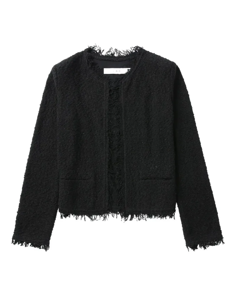 IRO Ausgefranste Shavani Tweed-Jacke - Schwarz Schwarz