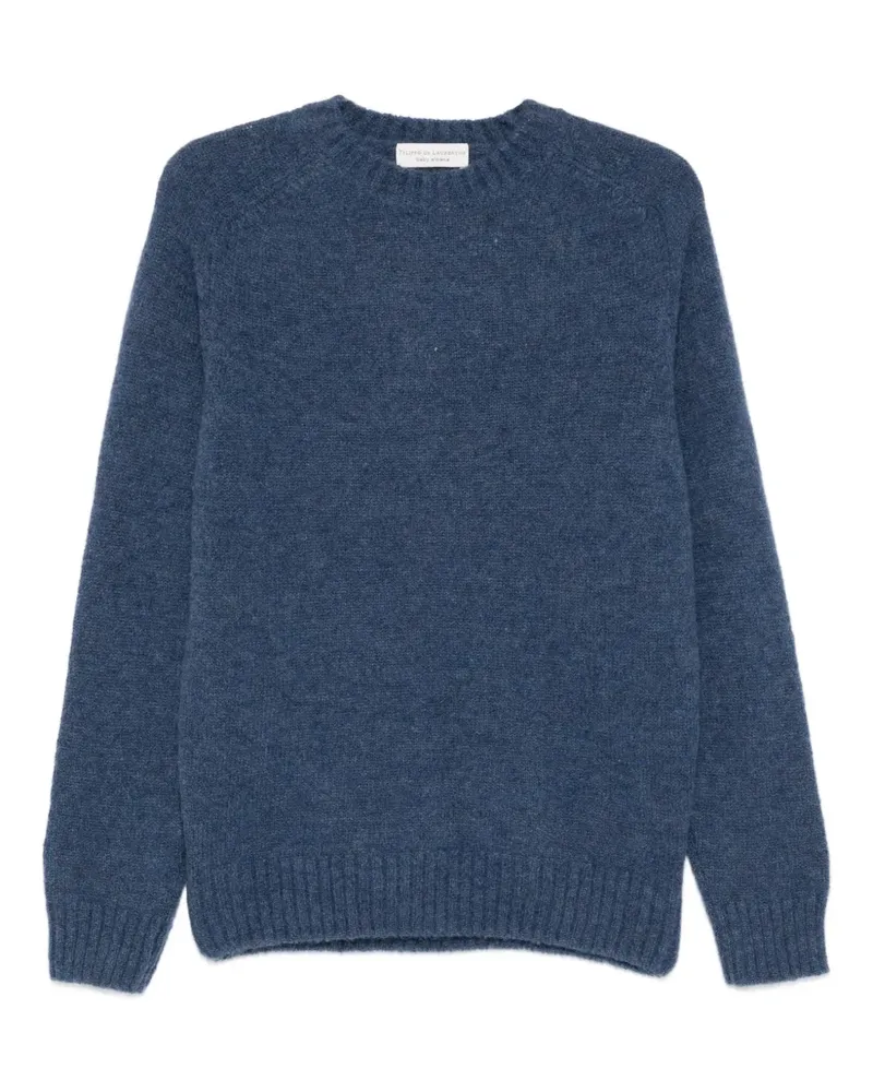 Filippo de Laurentiis Gerippter Strick - Blau Blau