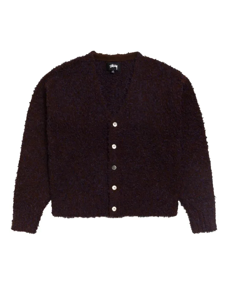 Stüssy bouclé-knit cardigan - Braun Braun