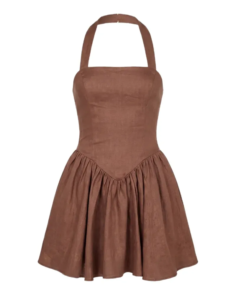 NICHOLAS Amalie halter-neck dress - Braun Braun