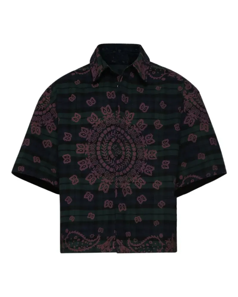 RHUDE Flanellhemd mit Paisleymuster - Schwarz Schwarz