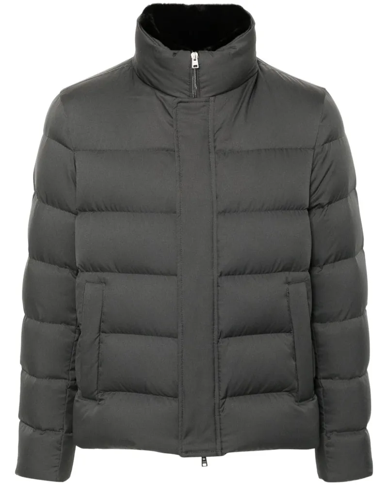 Herno Gefütterte Jacke mit Logo-Schild - Grau Grau