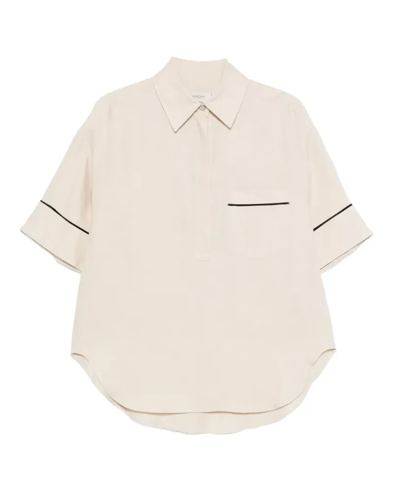 AGNONA patch-pocket blouse - Nude Nude