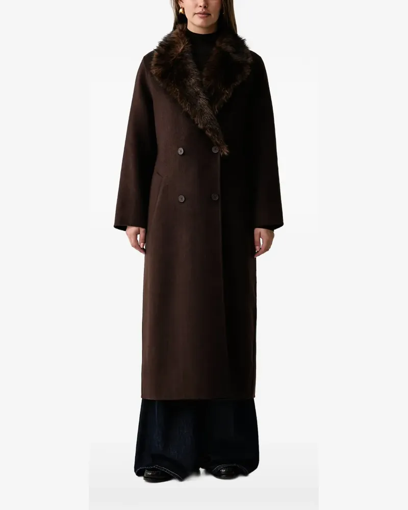 Kaos buttoned double-breasted coat - Braun Braun