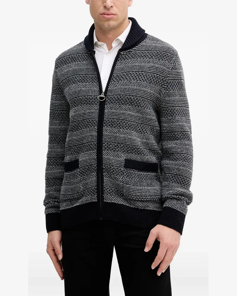 Barbour Helmsley zipped pockets knitted cardigan - Blau Blau