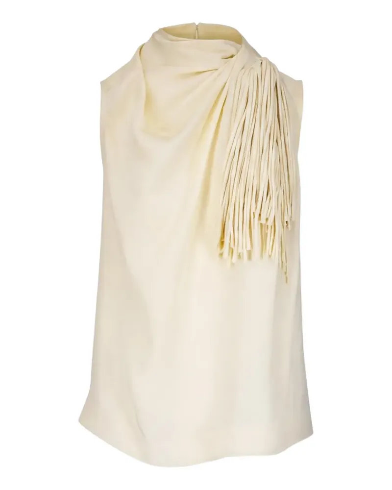 Altuzarra Drapierte Alden Bluse mit Fransen - Gelb Gelb