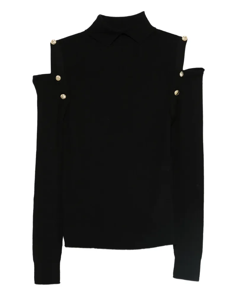 D.EXTERIOR Einschultriger Pullover - Schwarz Schwarz