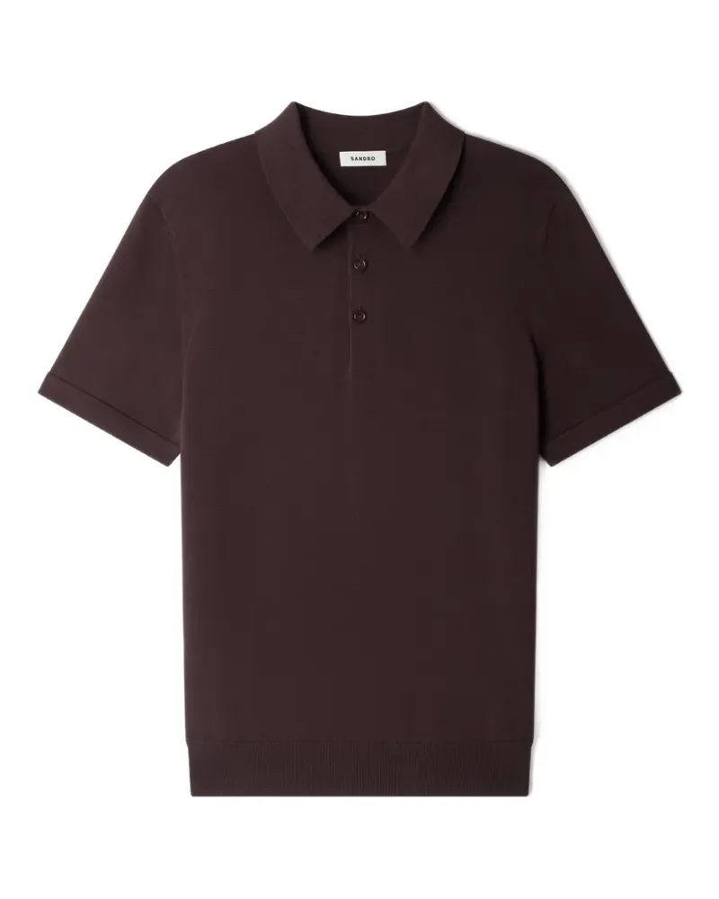 Sandro cotton and silk polo shirt - Braun Braun