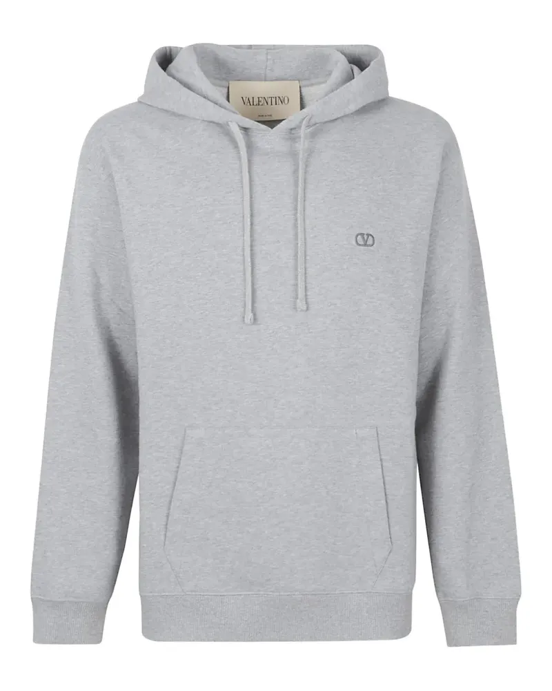 Valentino Garavani VLogo embroidered hoodie - Grau Grau