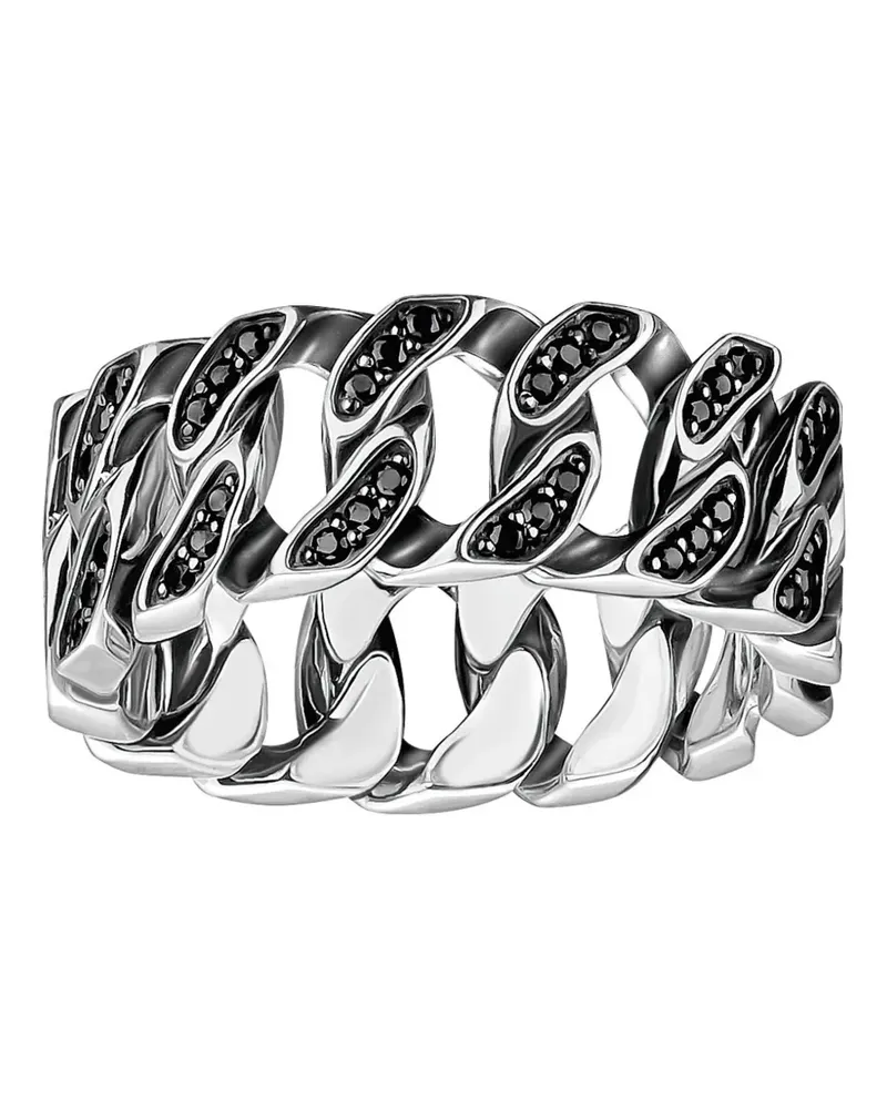 Thomas Sabo curb-chain zirconia ring - Silber Silber