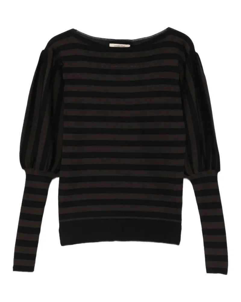 Paloma Wool Marmol striped puffed-sleeve sweater - Blau Blau