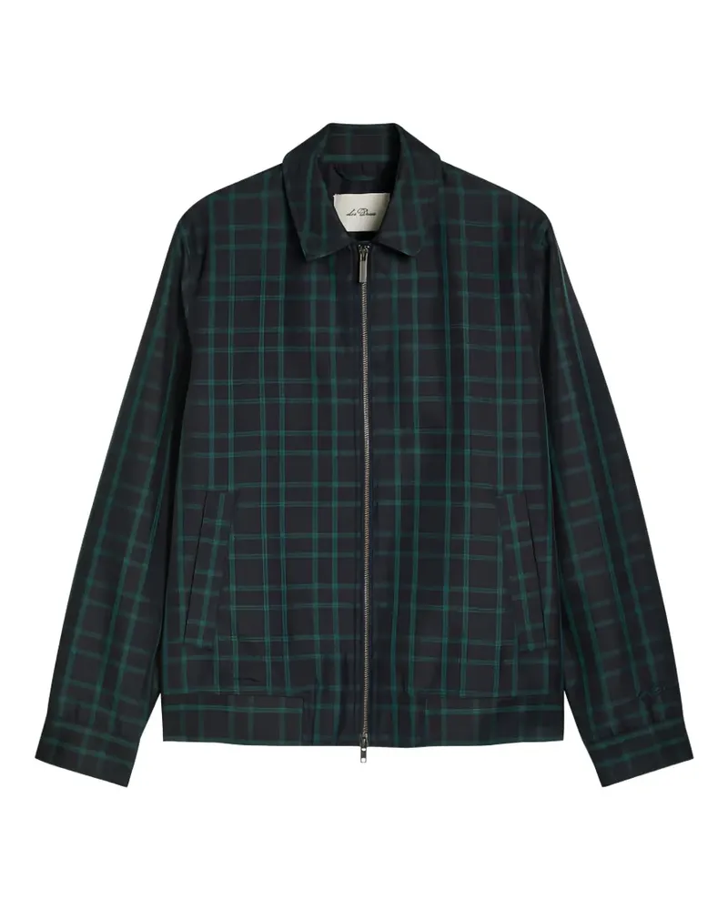 LES DEUX checked zip jacket - Grün Grün