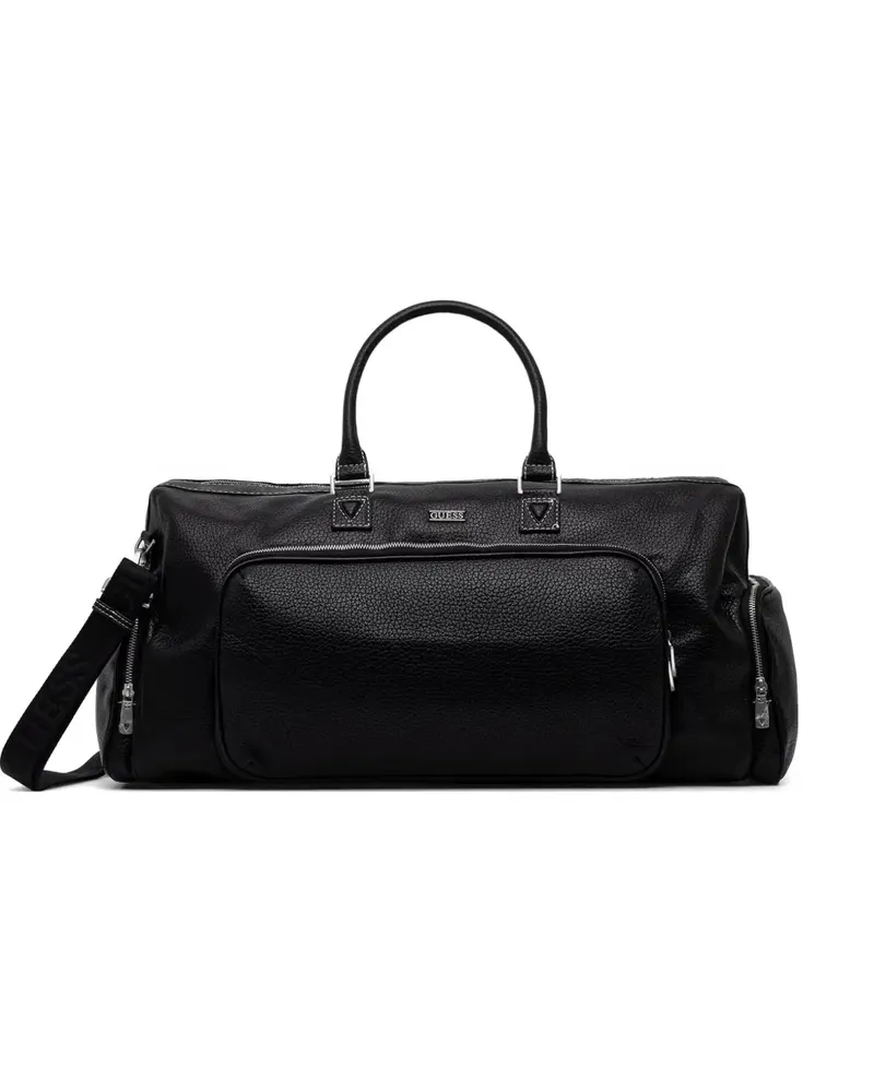 Guess Boston logo-lettering duffle bag - Schwarz Schwarz