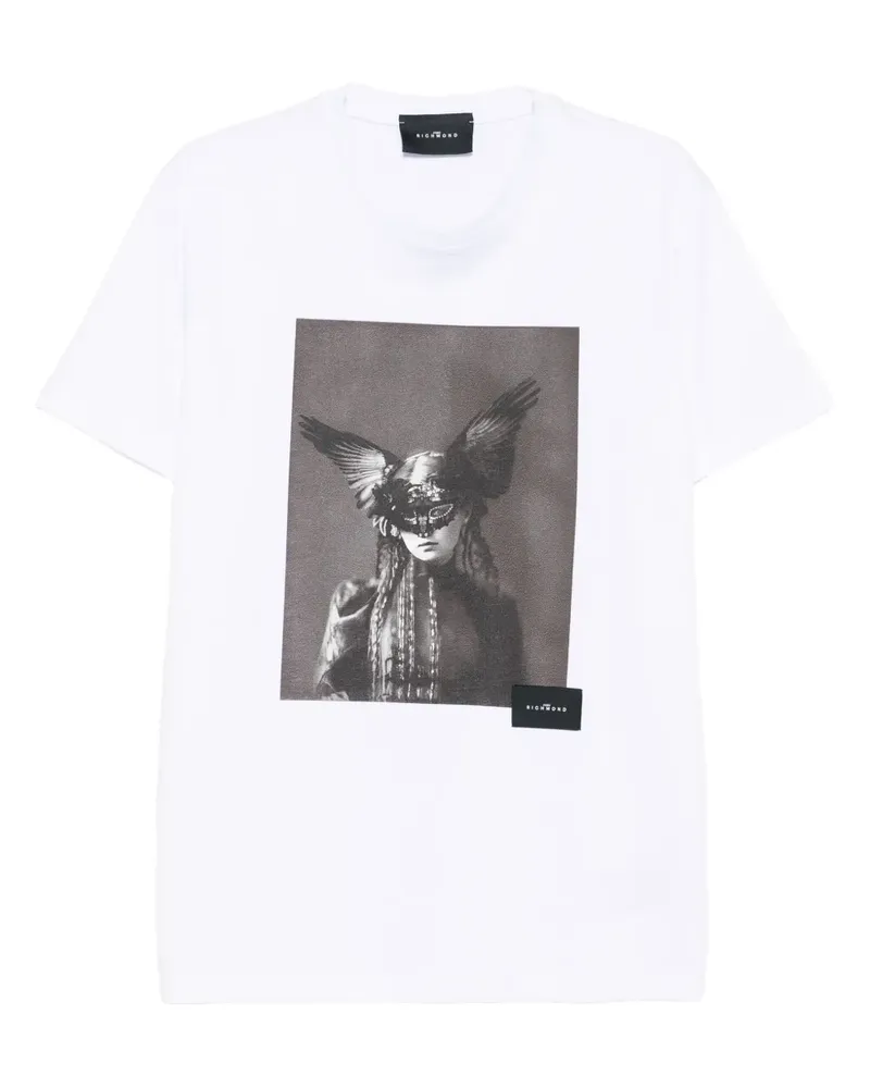 John Richmond T-Shirt mit grafischem Print - Weiß Weiß