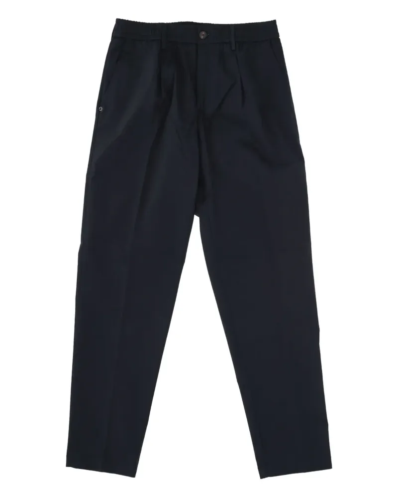 PLAN C button-fastening pleated trousers - Blau Blau