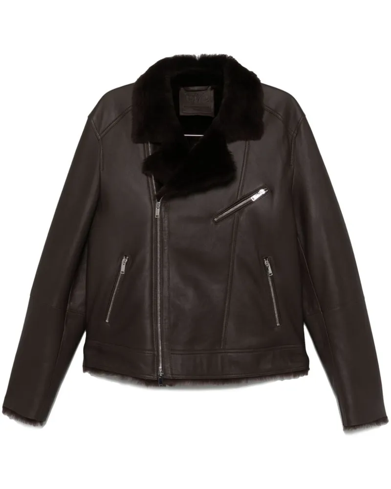 DESA Bikerjacke aus Leder - Braun Braun