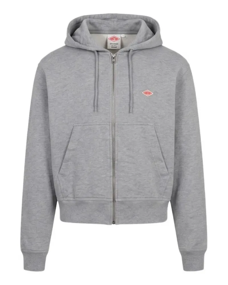 Danton logo-patch zip-up hoodie - Grau Grau