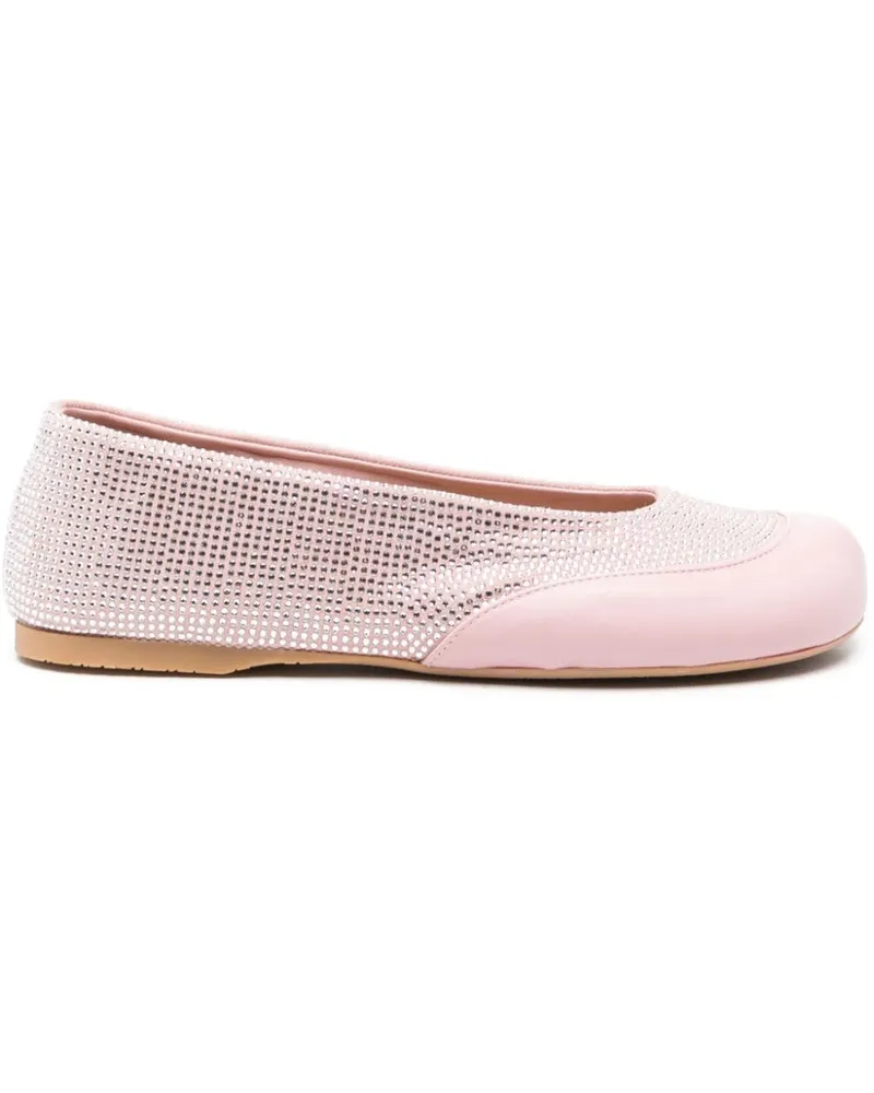 J.W.Anderson Ballerinas mit Kristallen Rosa