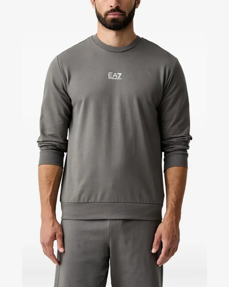 EA7 Sweatshirt mit Logo-Print - Grau Grau