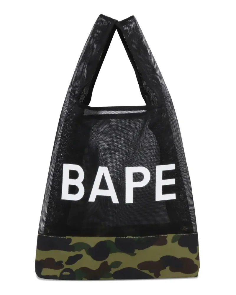 BAPE Tote Bag mit Camouflage-Print - Schwarz Schwarz
