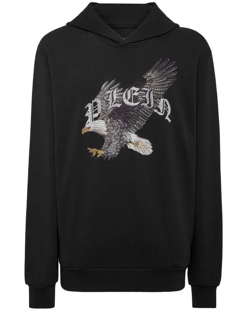 Philipp Plein Hoodie mit Adler-Print - Schwarz Schwarz