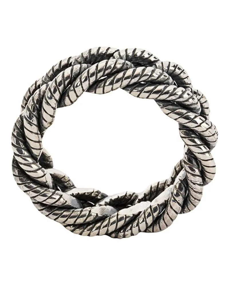 Ugo Cacciatori Ring mit Kordeloptik - Silber Silber