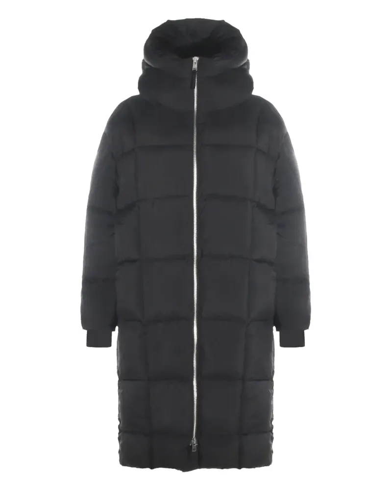 THOM KROM hooded zip-up coat - Schwarz Schwarz