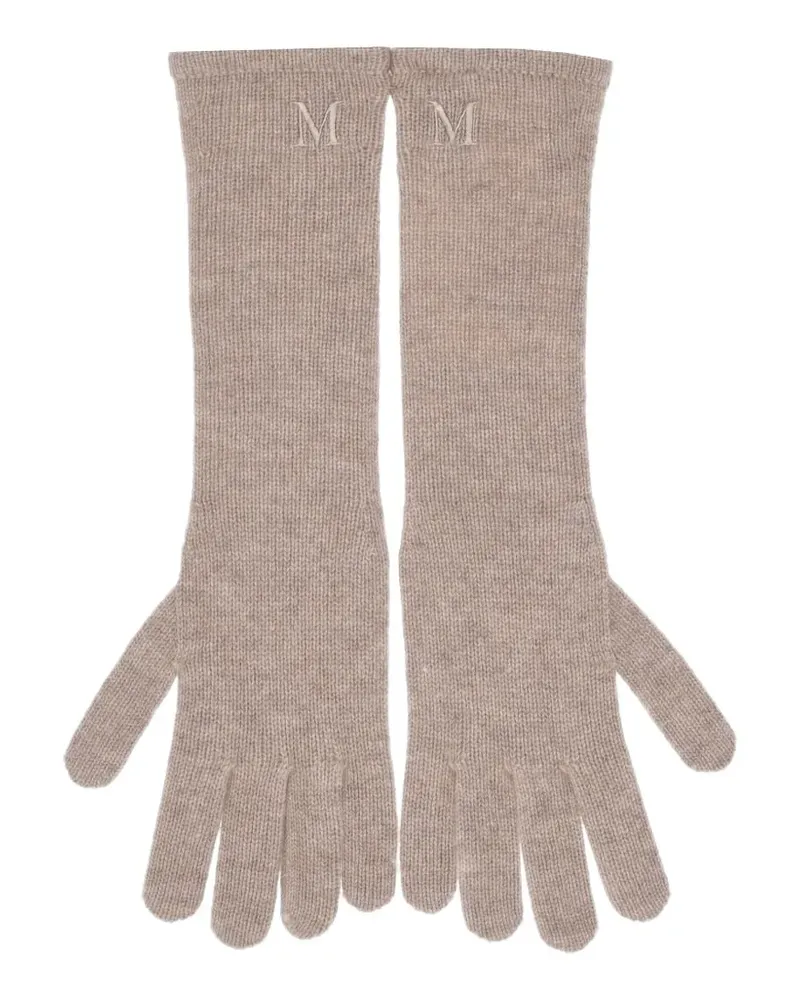 Max Mara embroidered gloves - Nude Nude