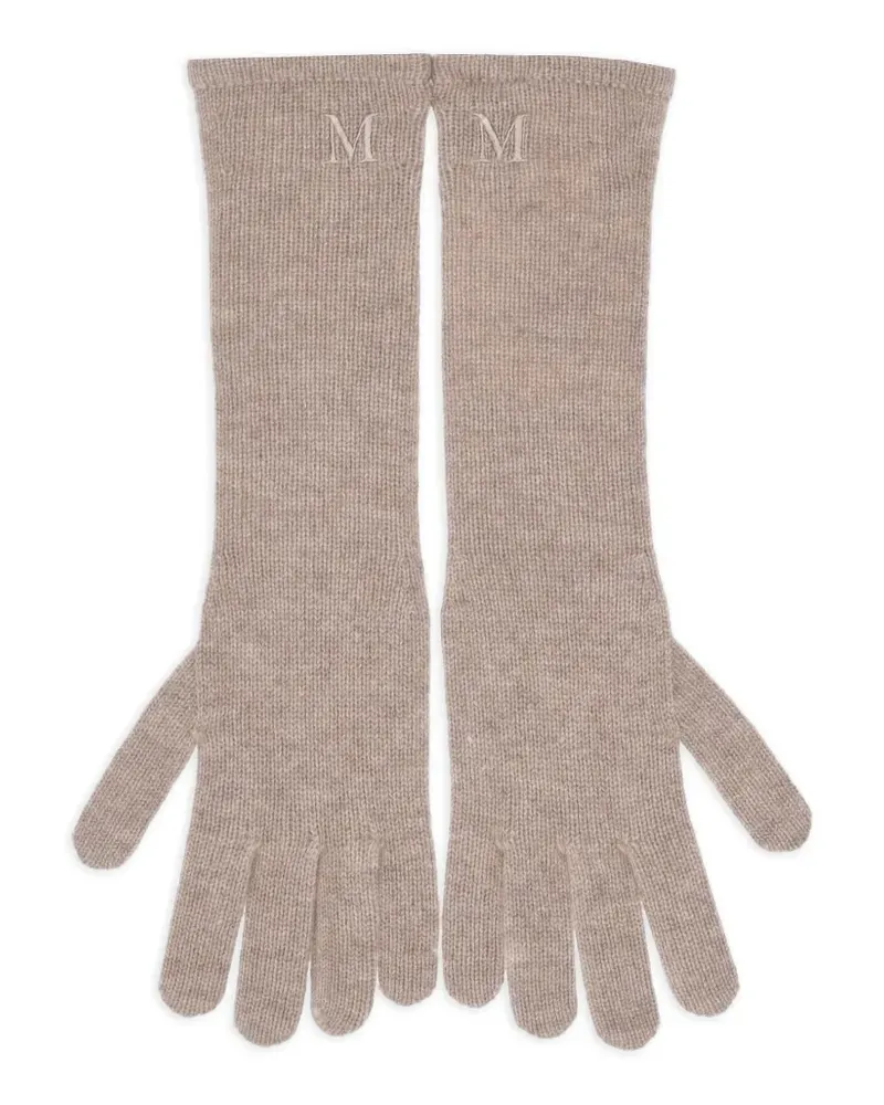 Max Mara embroidered gloves - Nude Nude