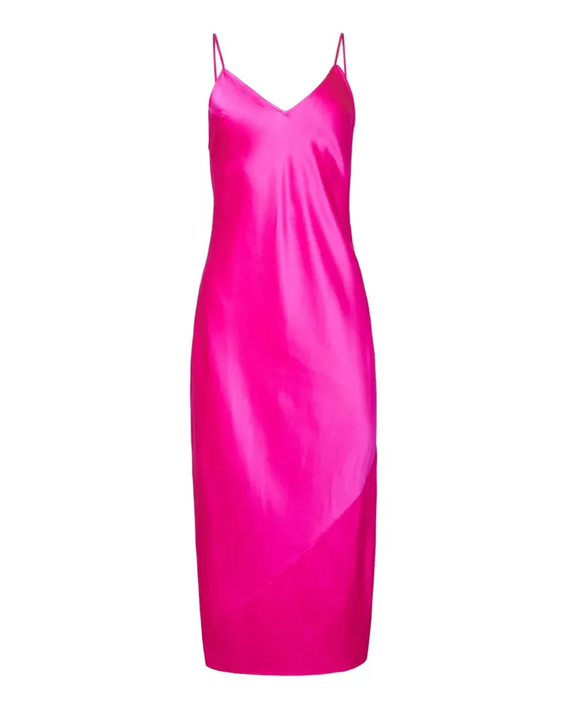 Fleur Du Mal V-neck slip midi dress - Rosa Rosa
