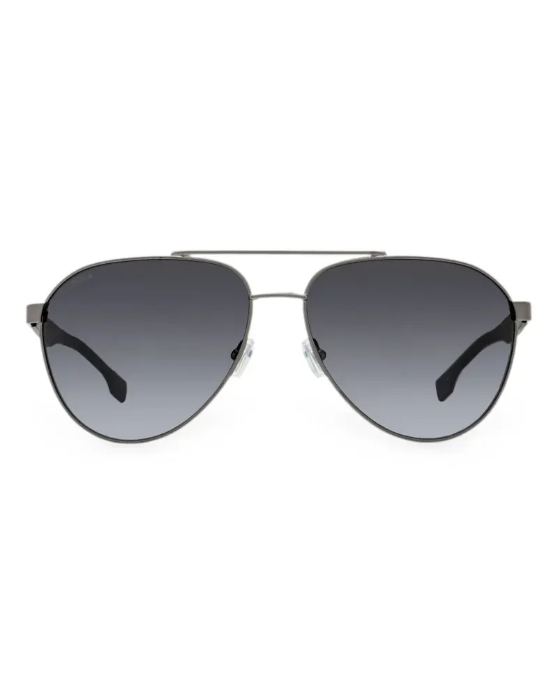 HUGO BOSS Pilotenbrille mit doppeltem Steg - Grau Grau