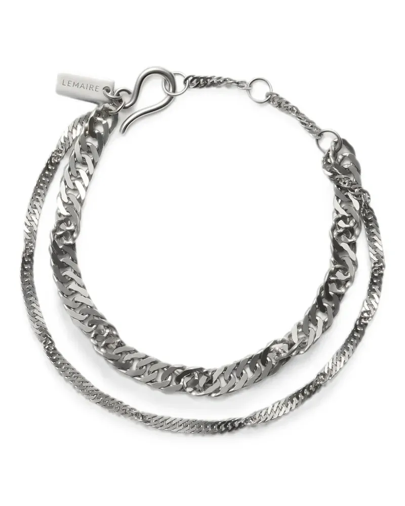 Christophe Lemaire Armband mit verdrehter Kette aus rhodiniertem Silber Silber